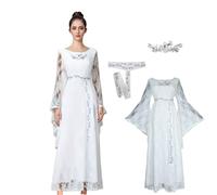 Cuzeolin Medieval Costume for Women Elf Princess Dress Outfit Lord Ring of Power Cosplay Halloween Costumes for Adult S