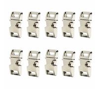 Cuziss 10 PCS 5/8 inch Flat Silver Color Metal Side Release Buckles