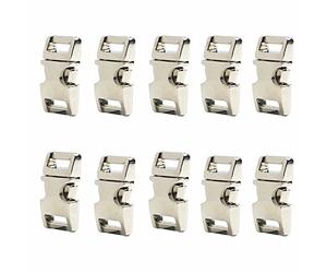 Cuziss 10 PCS 5/8 inch Flat Silver Color Metal Side Release Buckles