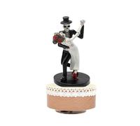 Cuzit Goth Couple Rotaing Music Box, Halloween Decor Musical Box Gift for Halloween, Anniversary,Engagements,Valentine’s Day,Bridal Shower