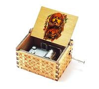 Cuzit Jack Sparrow Colorful Wooden Music Box Hand Crank Pirates of the Caribbean Color Musical Box Davy Jones Locket theme Wooden Musicbox