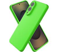 CUZMIGO Silicone Case for Samsung Galaxy S25 Edge, Soft Slim Liquid Silicone Phone Case with Anti-Scratch Microfiber Lining, Camera Cover Protection with Cute Color Variety, Neon Green