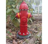CUZOKOLA Dog Fire Hydrant Pee Post With 4 Stakes, 14.5 Inches Red Puppy Training Outdoor Ornament for Garden Yard Decorations