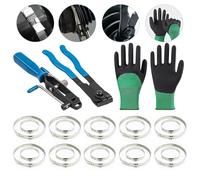 CV Boot Clamp Pliers Set, 24Pcs CV Boot Tool Kit for Car SUV CV Joint Quick Repair, DIY & Home Mechanics, 2 Specialist Clamp Pliers + 20 Adjustable Stainless Steel Clamp Bands + Protective Gloves