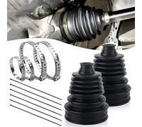CV Boot Repair Kit,2Pcs CV Axle Boots with 4 Stainless Steel Clamps,Universal CV Joint Boot Cover for Most Cars,Drive ShaftSplit CV Boot Kit
