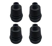 CV Boots 4PCS CV Constant-velocity Dust Cover Joint Boot Drive Shaft Silicone Strong Elasticity Cars Tools Black Universal Car Drive Shaft Joint Kits(4PCS)