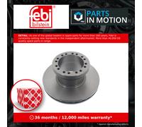 Febi Bilstein Brake Disc 101729 Front Coated 330mm Outer Diameter Fits DAF
