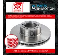 Febi 104287 Brake Disc Fits Iveco 2995894 2996708