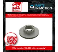 febi bilstein Brake Disc 24459 Front Single Vented Coated 322mm Fits Volvo