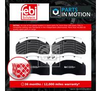 CV Brake Pads 16545 Febi 20768092 20918891 20918891S1 20931343 21088907 29022