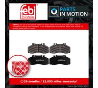 CV Brake Pads 16566 Febi A0014201520 A0014208420 A0024205720 A0024206220 29835