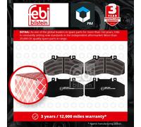Brake Pad Set 16566 by Febi Bilstein Front/Rear Axle - Single set
