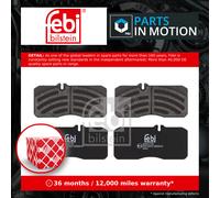 CV Brake Pads Front 16561 Febi 81508046028 81508205011 81508206009 29055 Quality