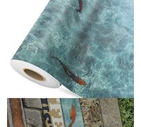 CV Cushion Foamed Vinyl Flooring (Koi Carp) 3D Design Pattern Print, PVC Flooring Rolls Design Flooring, Textured Surface Non-Slip Flooring by The Metre (100 x 250 cm)