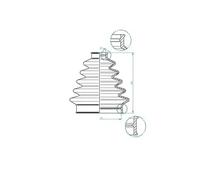 CV joint gaiter 190964 SPIDAN for OPEL RENAULT BMW ALFA ROMEO VW FORD MITSUBISHI