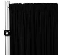 CV Linens bkdp_10_spdx_blk Curtain-10 ft Black Spandex 4-Way Stretch Drape Curtain-305cm x 152cm 1 Pc, Solid, 120" W x 60" L (Pack of 1)
