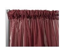 CV Linens bkdp_14 Burg Sheer Voile Flame Retardant Drape-427cm x 300cm | Backdrop Curtain Panel | Burgundy | 1 Pc