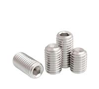 CVAADV 10 Pcs/lot Hex Socket Set Screw Cup Point Stainless Steel M2 M3 M4 M5 M6 M8 M10 Headless Hexagon Grub DIN916(50mm x10pcs,M12)