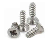 CVAADV 100pcs 304 Stainless Steel Flat Phillips Screw M1 .2 .7 M2 .6 M3 M4 Cross Recessed Countersunk Head Self-tapping Screws(20mm,M3 (100pcs))