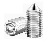 CVAADV 10pcs-50pcs/lot Hex Hexagon Socket Set Screw Cone Point Grub M2 .5 M3 M4 M5 M6 M8 M10 304 Stainless Steel DIN914(3mm,M3 50PCS)