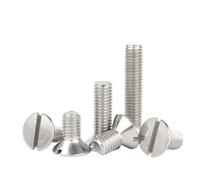 CVAADV 10pcs/lot Metric Threaded Slotted Flat Countersunk Head Machine Screw Bolt M1.6 M2 .5 M3 M4 M5 M6 M8 M10(10mm x10pcs,M4)