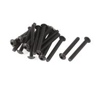 CVAADV 20/25/30/50pcs M2 .5 M3 M4 M5 M6 Thread 10.9 Alloy Steel Button Head Hex Socket Cap Screws Bolt Black(M3x32mm 50pcs)