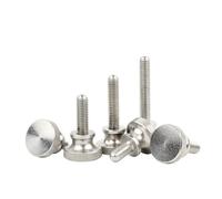 CVAADV 304 Stainless Steel Thumb Curtain Wall Glass Lock Screw M2 M3 M4 M5 M6 M8 M10 Knurled Step High Head Hand Tighten Adjust(M6x20mm 2pcs)