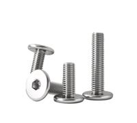 CVAADV M2 .5 M3 M4 M5 M6 M8 A2 304 Stainless Steel Hex Hexagon Socket Ultra Thin Super Flat Wafer Head Computer Screw Car Bolt(12mm,M4 x 20Pieces)