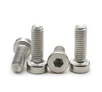 CVAADV M2 .5 M3 M4 M5 M6 M8 M10 M12 304 Stainless Steel Hexagon Hex Socket 2-55PCS Thin Short Low Cap Head Screw Bolt(18mm,M2.5X55PCS)