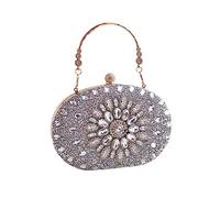 CVAAYIF Party Bag, Women's, Clutch Bag, Large, Wedding, Formal, Graduation Ceremony, Diamond Clutch Bag, Shoulder Bag, Satin, Shoulder Chain Included