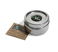 CVAULT by Boveda | 1/2 oz Twist Top Storage Container | Shatterproof, Air Tight & Light Resistant | Food Grade Stainless Steel | Includes 62% RH 8-gram Boveda Pack