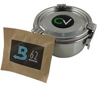CVAULT Stainless Steel Airtight Storage Humidity Container in Small w/Humidity Pack