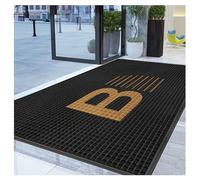 CVBN Personalised Door Mat with logo Text Name Customised Indoor Outdoor Entryway Welcome Doormat Custom Rug Pad Customized Carpet for Foyer Front Porch Back Door Patio Hallway,150x60cm