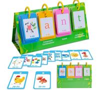 CVC & CVCC Words Games Phonics Flash Cards For Preschool Kindergarten, Alphabet Learning Pocket Chart, Learn to Read, Spelling and Reading Learning Activities