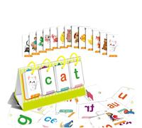 Cvc Word Builder Cards, Natural Learning Reading Flashcards Montessori Word Building Desktop Pocket Chart Tent Flash Cards Kit With 129 Cards For Reading And Spelling Phonics Learning (Word-Yellow)