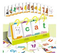 CVC Word Builder Games Cards Learn to Read,Phonics Games Flash Card for Preschool Kindergarten Classroom,Montessori Word Building Desktop Pocket Chart Tent Flash Cards Kit for Reading and Spelling