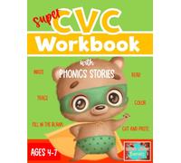 CVC Workbook with Phonics Stories: Phonics and Coloring Books for preschoolers, Kindergarten, and 1st grade-Practice Blending Letter Sounds