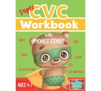 CVC Workbook with Phonics Stories: Phonics and Coloring Books for preschoolers, Kindergarten, and 1st grade-Practice Blending Letter Sounds