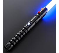 CVCBSER Smooth Swing Dueling Lightsaber, Increase Motion Control 12 Sets Sound Effect Light Saber, with 16 Colors Changeable Premium Metal Handle Lightsabers for Adults and Boys Gift (Black-Pixel)