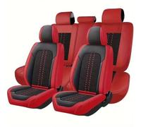 CVCMGDGNEA Five-seat Car Seat Cover Universal Version For Most Cars With Waterproof Leatherette Suitable For All Seasons Car Seat Protector for Auto(Red)