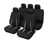 CVCMGDGNEA Full Set Car Seat Covers For Jazz For Skoda Octavia Universal Size Easy To Clean DurableF Or Nissan Micra K11 Car Seat Protector for Auto(Gray full set)