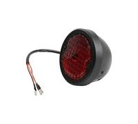 CVCMGDGNEA Tail Light Motorcycle Tail Brake Light License Plate Round Rear Lamp For Chopper For Bobber For Cafe Racer For Scramble Brake Bright Lamp(Black)