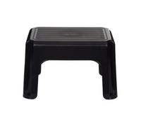 CVDIRECT 40cm Plastic Stool - Lightweight and Sturdy Plastic Stool - Multi-Purpose Use - Bathroom, Kitchen, Bedroom - Easy to Clean - Pack of 1 (Black)