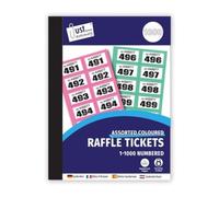 CVDIRECT Cloakroom Tickets 1-1000 - Tear-Off Raffle & Tagging System - Easy-Use Numbered Tickets for Events, Coat Check, and Item Tracking - Pack of 12