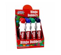 CVDIRECT Large Bingo Dabber - Blue, Red, Green, Purple - Fast-Drying Ink, Mess-Free Tip - Perfect for Any Bingo Game - Pack of 12