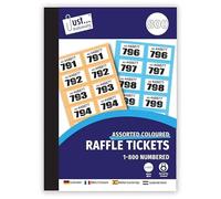 CVDIRECT Raffle Cloakroom Tickets, Assorted Colours, Numbered 1-800 (Raffle Cloakroom tickets 1-800)