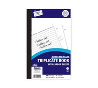 CVDIRECT Triplicate Book - Full Size, 50 Sets - Numbered, Perforated Sheets - NCR Copying - Pack of 6