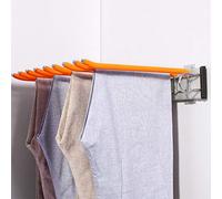 CVERTHAF Pull-out Wardrobe Storage Rack for Jeans/Trousers/Scarf,9 Scarf Holder Hanger Rail,Extendable Trousers Hangers Depth (37/47cm) Closet (Color : Right side, Size : 46×32.5×10cm)