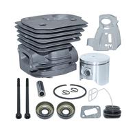 CVFDCCD Fit for H-u-s-q-v-a-r-n-a 340 345 350 Chainsaw Engine Top End Rebuild Parts 44mm Cylinder Piston Guide Plate Fuel Oil Cap Seals Fit