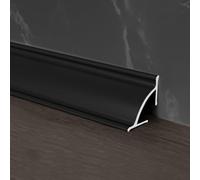 CVFOMBN Corner Cable Concealer, Wire Covers for Cords, Corner Cord Cover, Cable Management Channel Cable Raceway for Wall, Floor Baseboard, Ceiling (2PSC),Black,3×120 cm